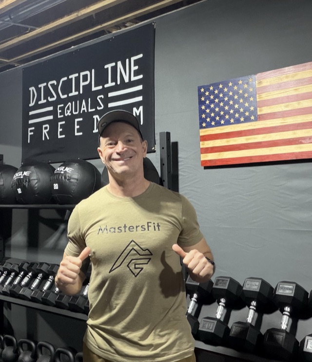 Rich Pusateri, founder of MastersFit, in the gym